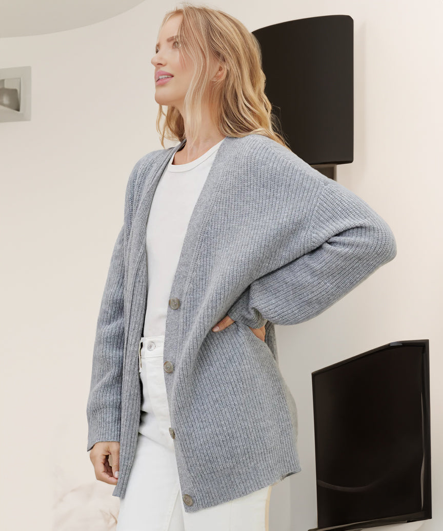 Emelina - Luxuriöser Kaschmir-Kokon-Cardigan