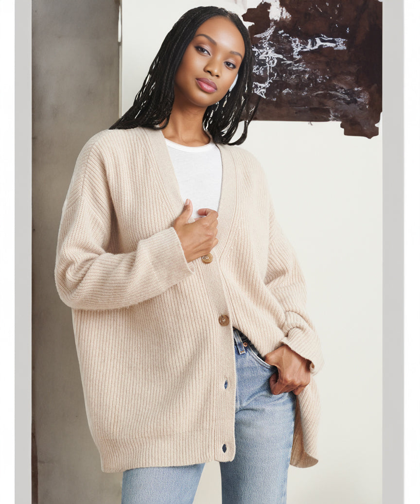 Emelina - Luxuriöser Kaschmir-Kokon-Cardigan