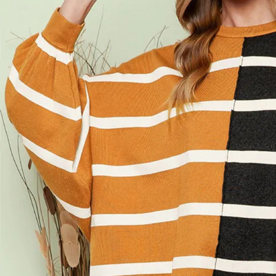 Victoria - Stylischer gestreifter Freizeitpullover für Frauen