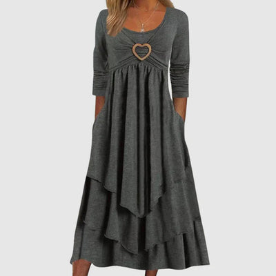 ABEBA - Elegantes langes Freizeitkleid für jeden Anlass