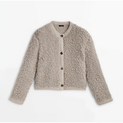 Stilvolle Eva Lambswool Strickjacke für ultimativen Komfort