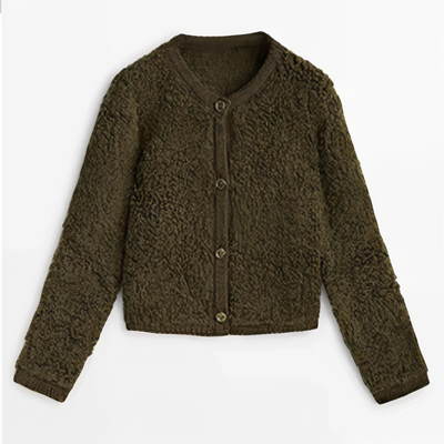 Stilvolle Eva Lambswool Strickjacke für ultimativen Komfort