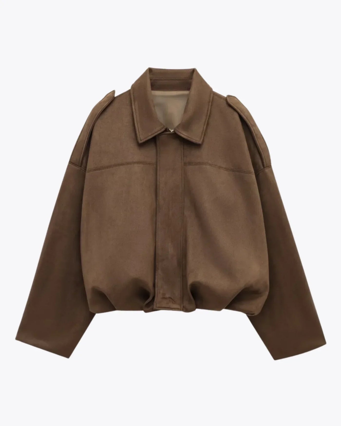 Oversized Damenjacke aus Suède – Stilvolle Jacke für jede Gelegenheit