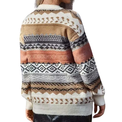 Gestreifter Damenpullover im Retro-Look - zeitlose Eleganz für Ihre Garderobe