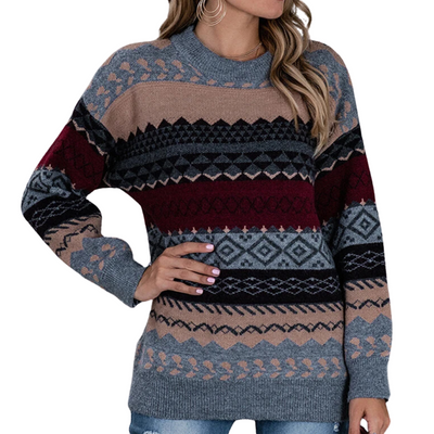 Gestreifter Damenpullover im Retro-Look - zeitlose Eleganz für Ihre Garderobe