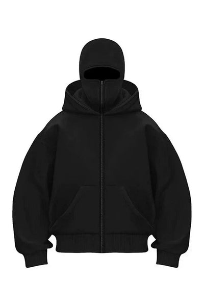 Mackenziel - Voller Reißverschluss Balaclava Kapuzenpulli