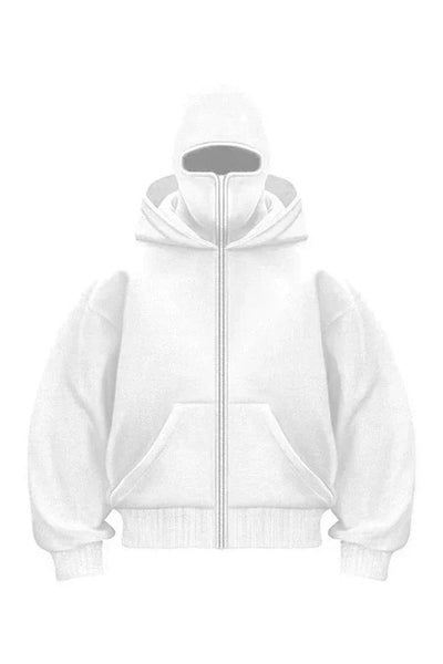 Mackenziel - Voller Reißverschluss Balaclava Kapuzenpulli