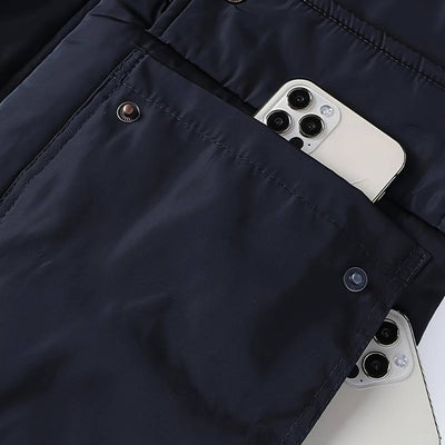 Stilvolle Herren-Parka-Jacke mit luxuriösem Pelzkragen von MICHAEL