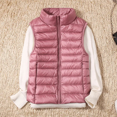 Stylischer, ärmelloser, ultraleichter Damen-Bodywarmer mit luxuriöser Daunenfüllung