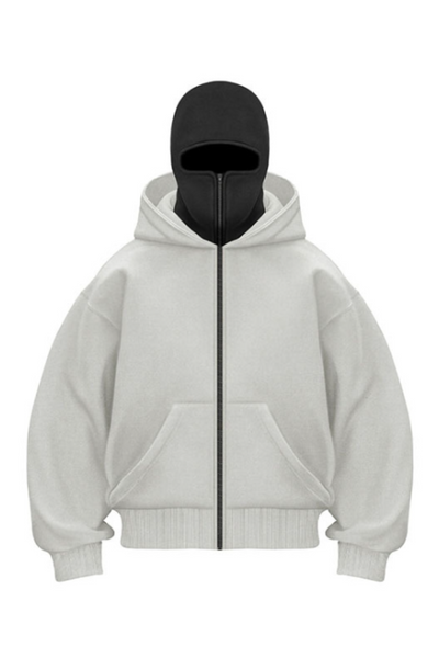 Mackenziel - Voller Reißverschluss Balaclava Kapuzenpulli