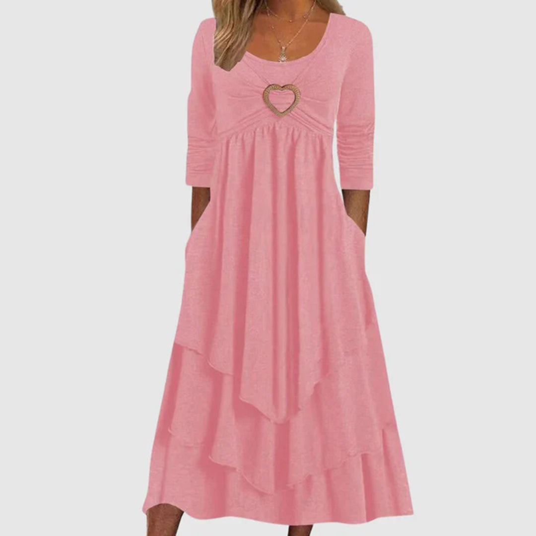 ABEBA - Elegantes langes Freizeitkleid für jeden Anlass