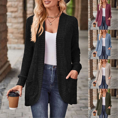 Sigrid - Hohle Aus Öffnen Sie Vorderseite Strickjacke