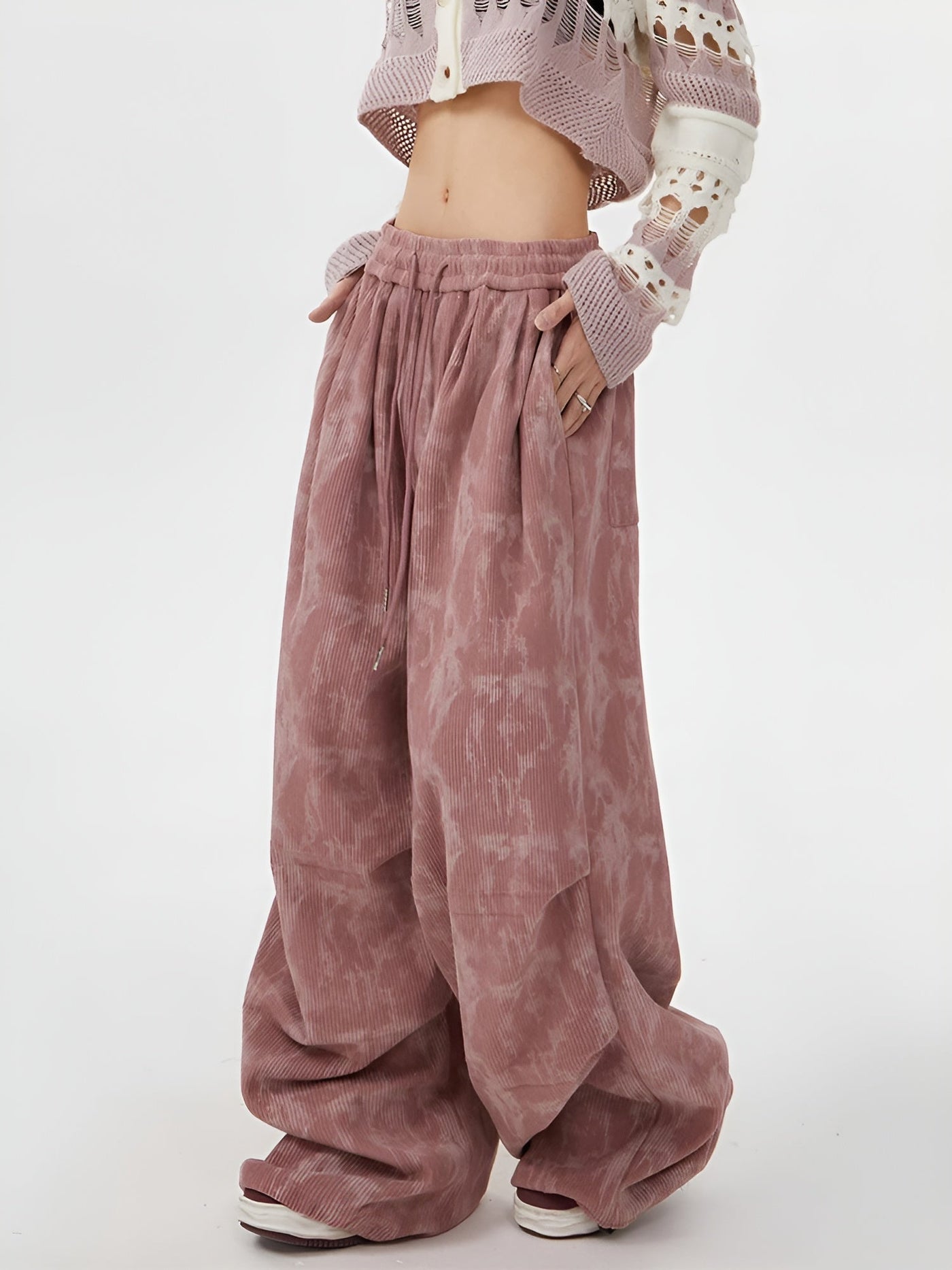Natasia - Hosen Mit Weitem Bein Und Elastischer Taille