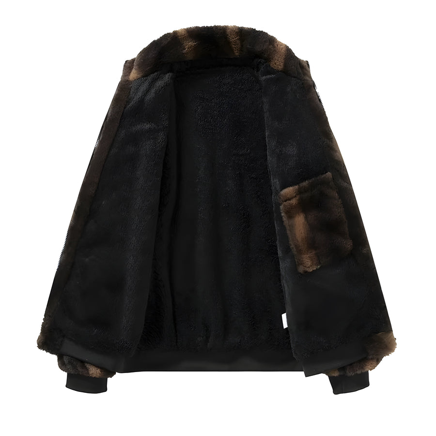 Nevin – Retro Bomberjacke aus Kunstpelz