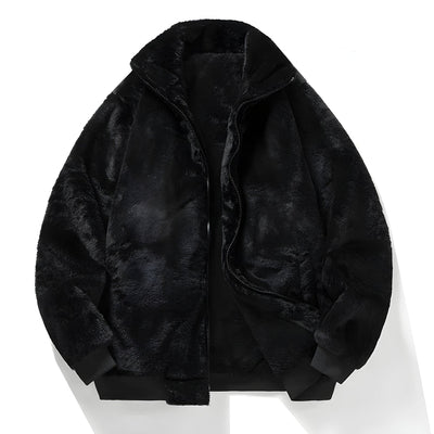 Nevin – Retro Bomberjacke aus Kunstpelz