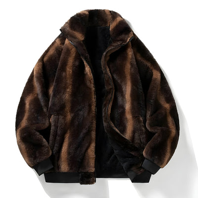 Nevin – Retro Bomberjacke aus Kunstpelz