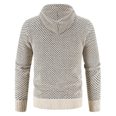 Gefütterte Herren Strickjacke Mit Kapuze | Winterjacke Mit Reißverschluss