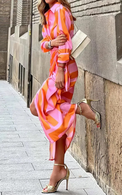 Lorena - Wickeln Drucken Kleid