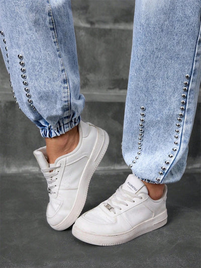 Friedel - Hohe Taille Denim Hose