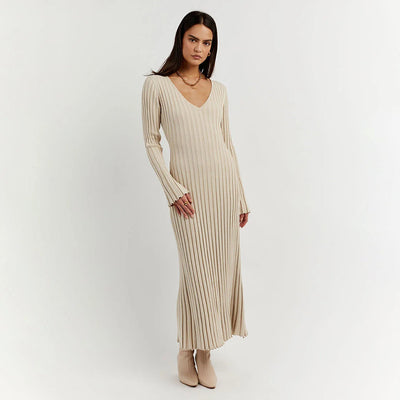 Abigail - Elegantes Maxikleid aus Strick für einen stilvollen Look