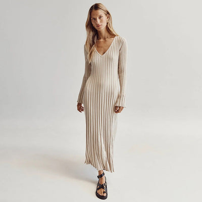 Abigail - Elegantes Maxikleid aus Strick für einen stilvollen Look