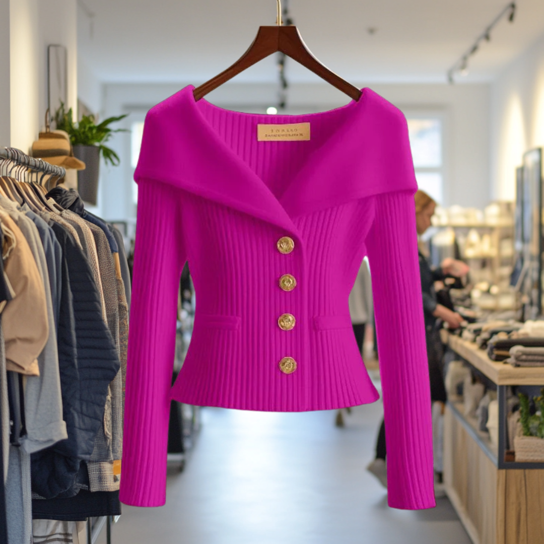 Kamilla - Schick Schließen Sie Strickjacke