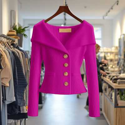 Kamilla - Schick Schließen Sie Strickjacke