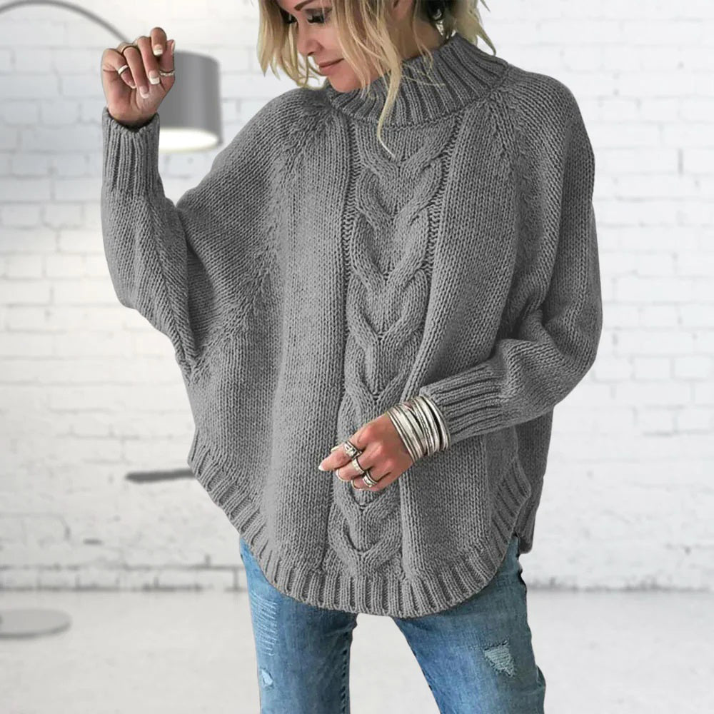 VERICA - Langer trendiger Pullover aus Grobstrick für Damen