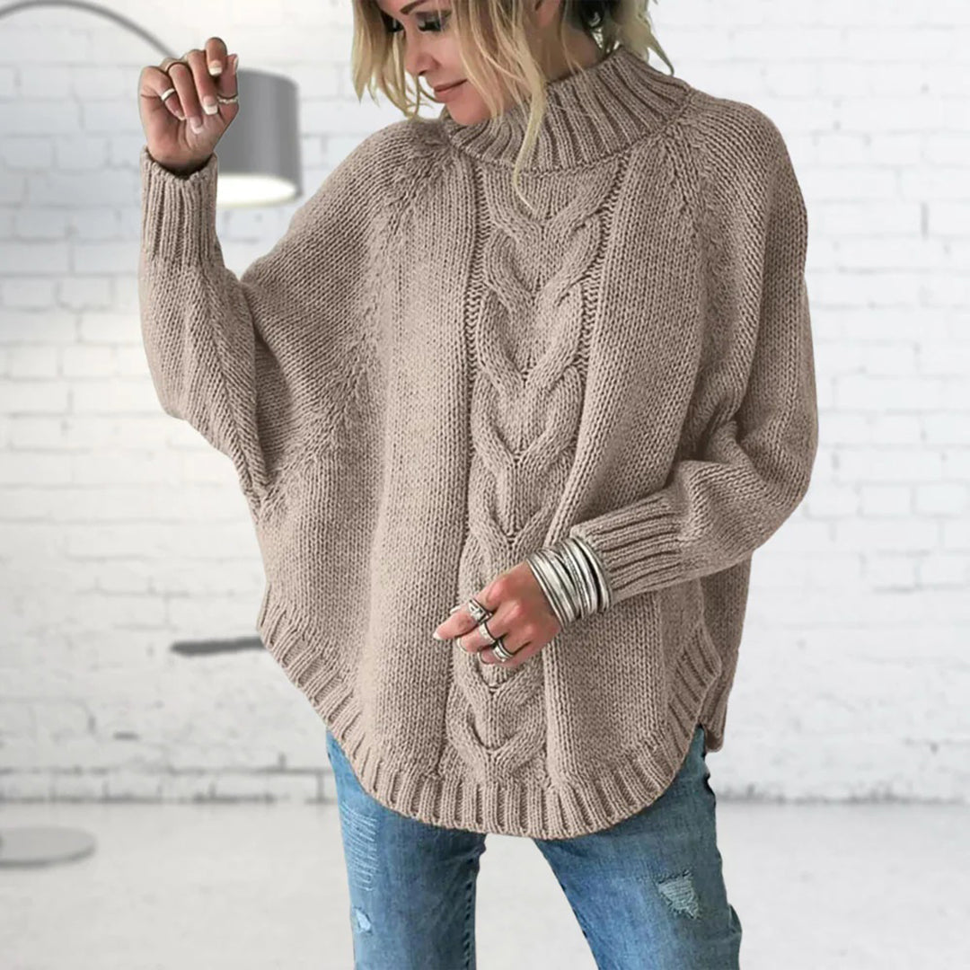 VERICA - Langer trendiger Pullover aus Grobstrick für Damen