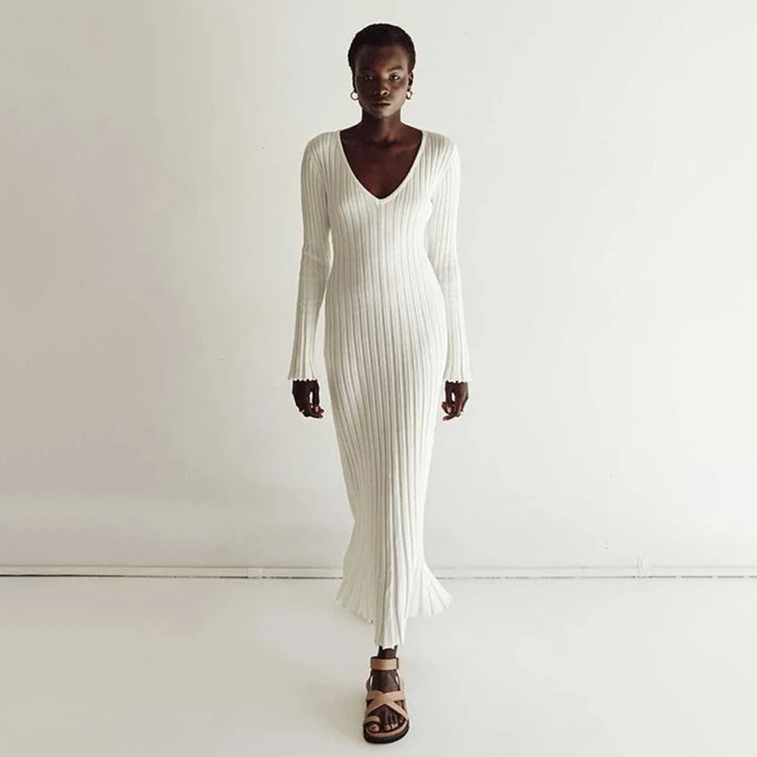 Abigail - Elegantes Maxikleid aus Strick für einen stilvollen Look