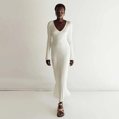 Abigail - Elegantes Maxikleid aus Strick für einen stilvollen Look