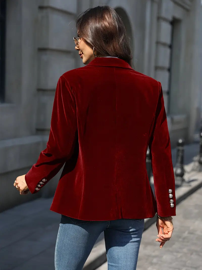 Desiree - Eleganter Retro Blazer Mit Einem Knopf