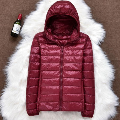 Manuela - Wasserdichte Jacke Mit Weißen Entenfedern
