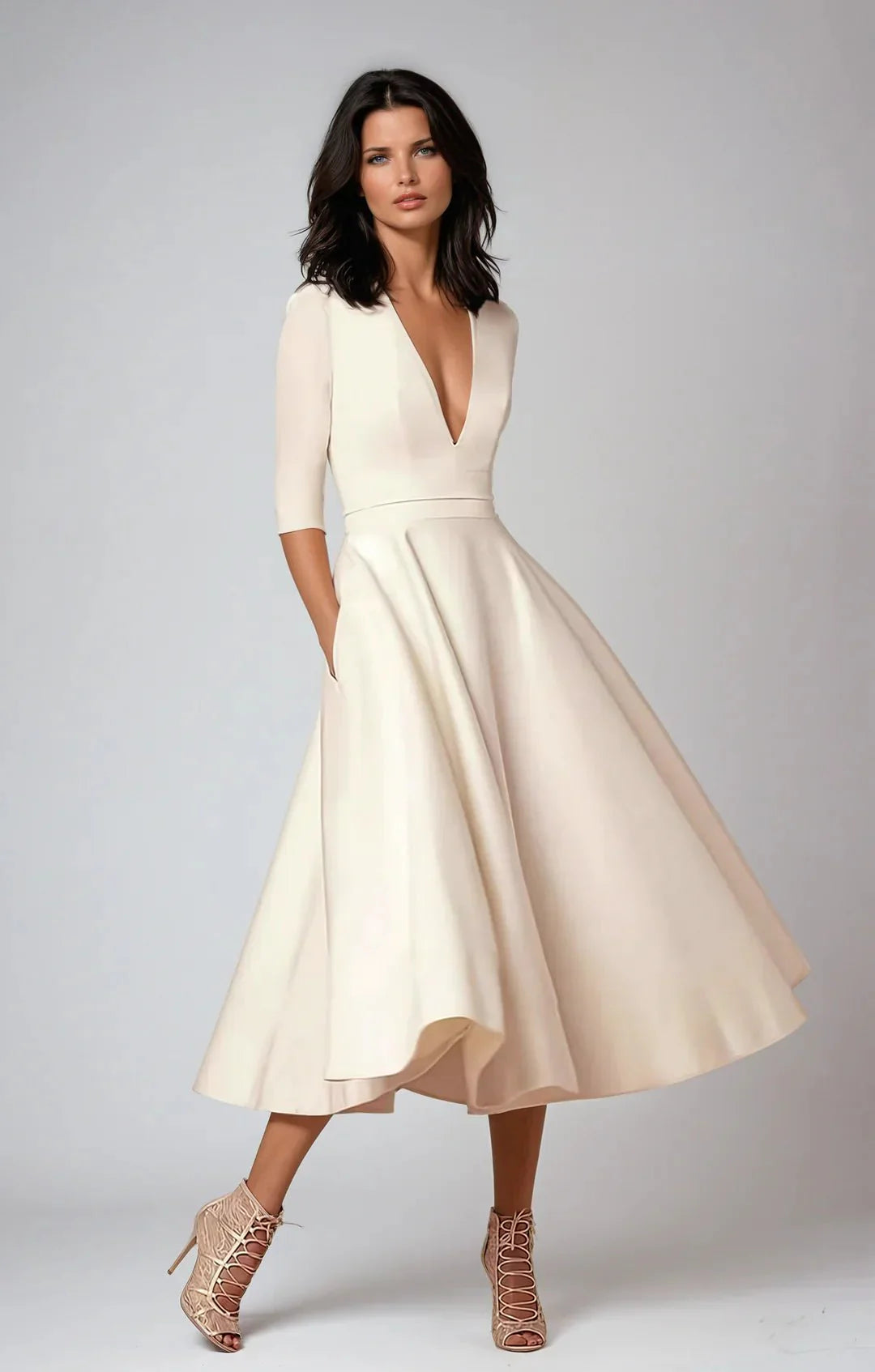 Annalena – Elegantes A-Linien-Midikleid
