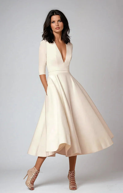 Annalena – Elegantes A-Linien-Midikleid