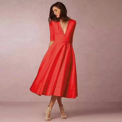 Annalena – Elegantes A-Linien-Midikleid