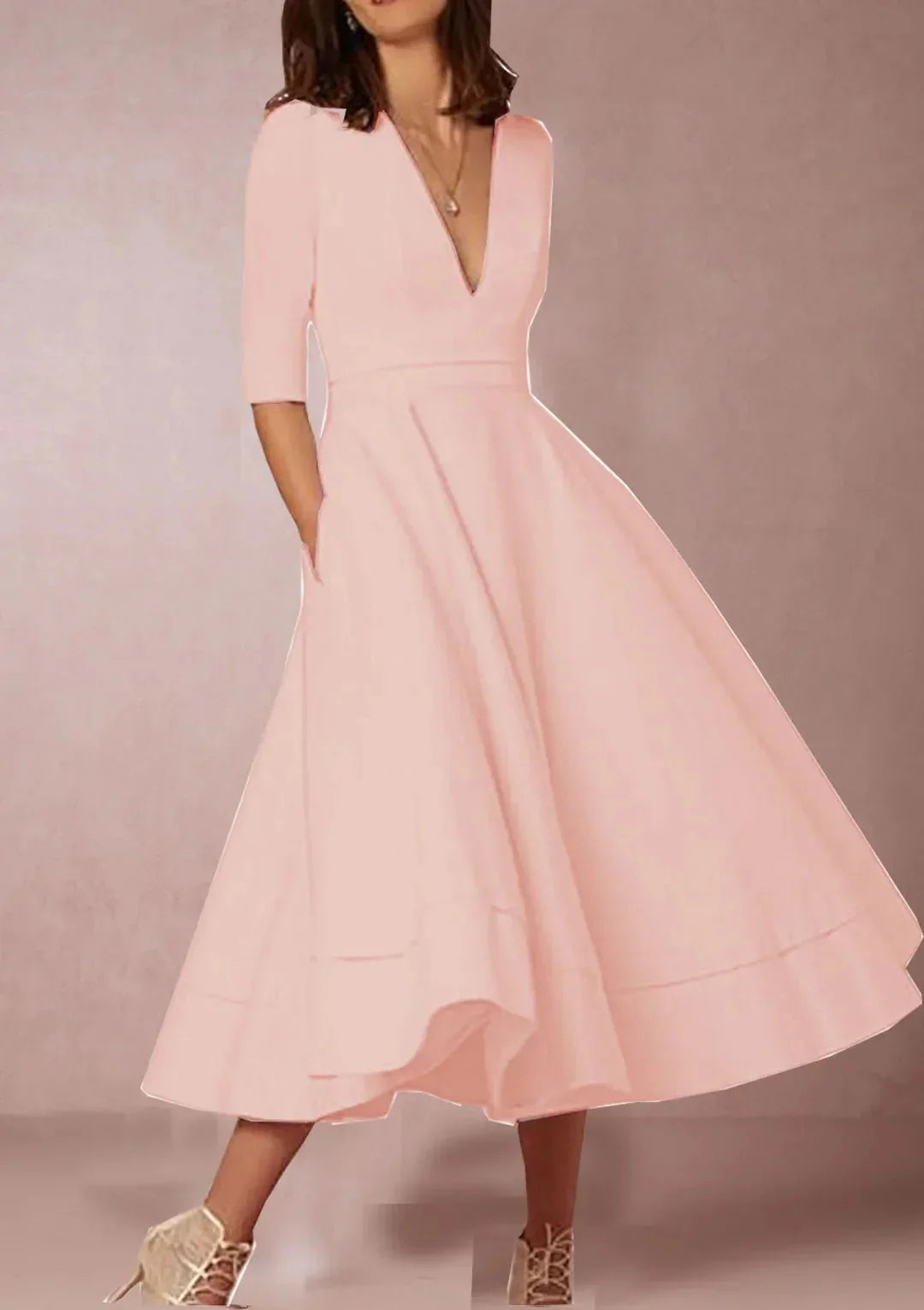 Annalena – Elegantes A-Linien-Midikleid