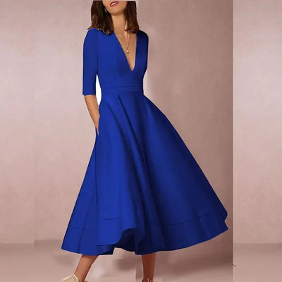 Annalena – Elegantes A-Linien-Midikleid