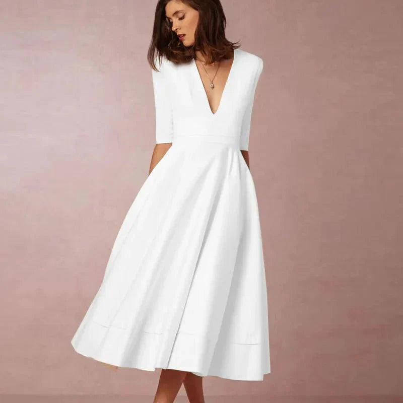 Annalena – Elegantes A-Linien-Midikleid