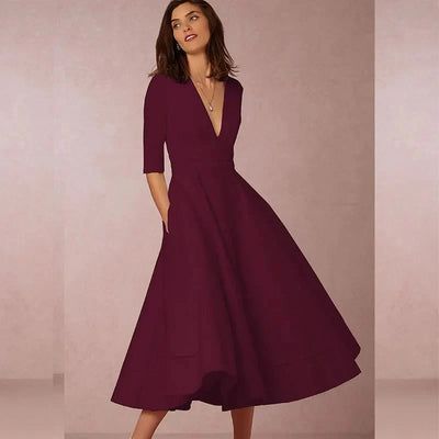 Annalena – Elegantes A-Linien-Midikleid