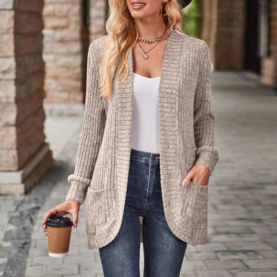 Sigrid - Hohle Aus Öffnen Sie Vorderseite Strickjacke