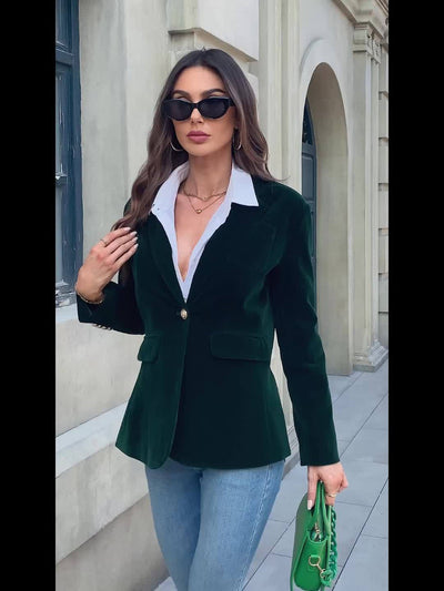 Desiree - Eleganter Retro Blazer Mit Einem Knopf