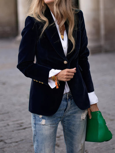 Desiree - Eleganter Retro Blazer Mit Einem Knopf