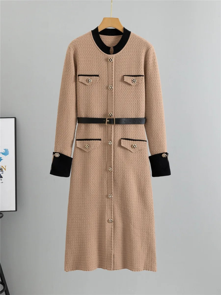 Tamara - A-Gefüttertes Strickkleid