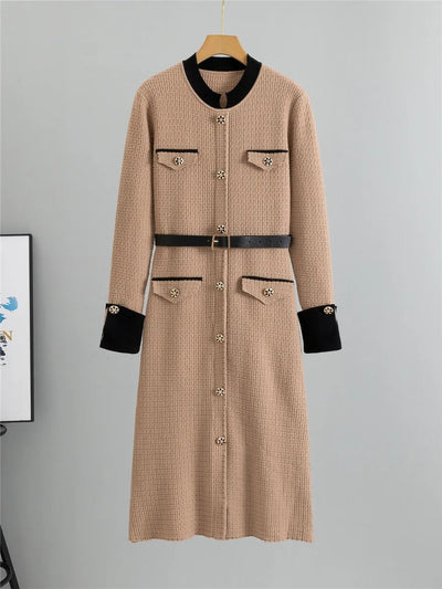 Tamara - A-Gefüttertes Strickkleid