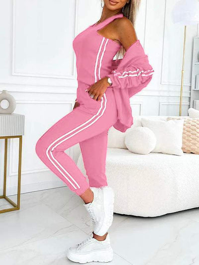 Kendra - Rundhalsausschnitt Jacke und Hose 3 Stück Set