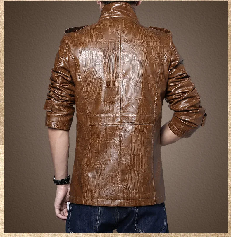 Hiram –  Fleecefutter Lederjacke