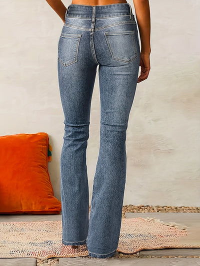 Nirvana – Schlaghose aus Jeansstoff mit Knopfleiste Vorne