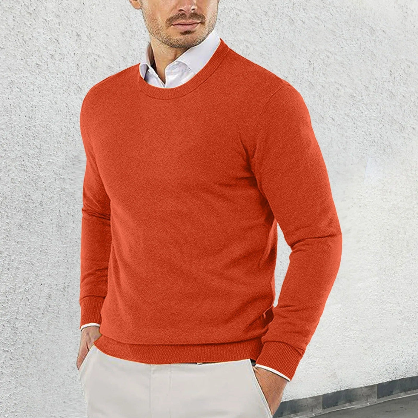 Ronny - Rundhals Pullover Aus Baumwolle