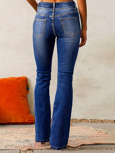 Nirvana – Schlaghose aus Jeansstoff mit Knopfleiste Vorne